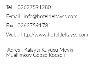 Hotel Delta Yss iletişim bilgileri